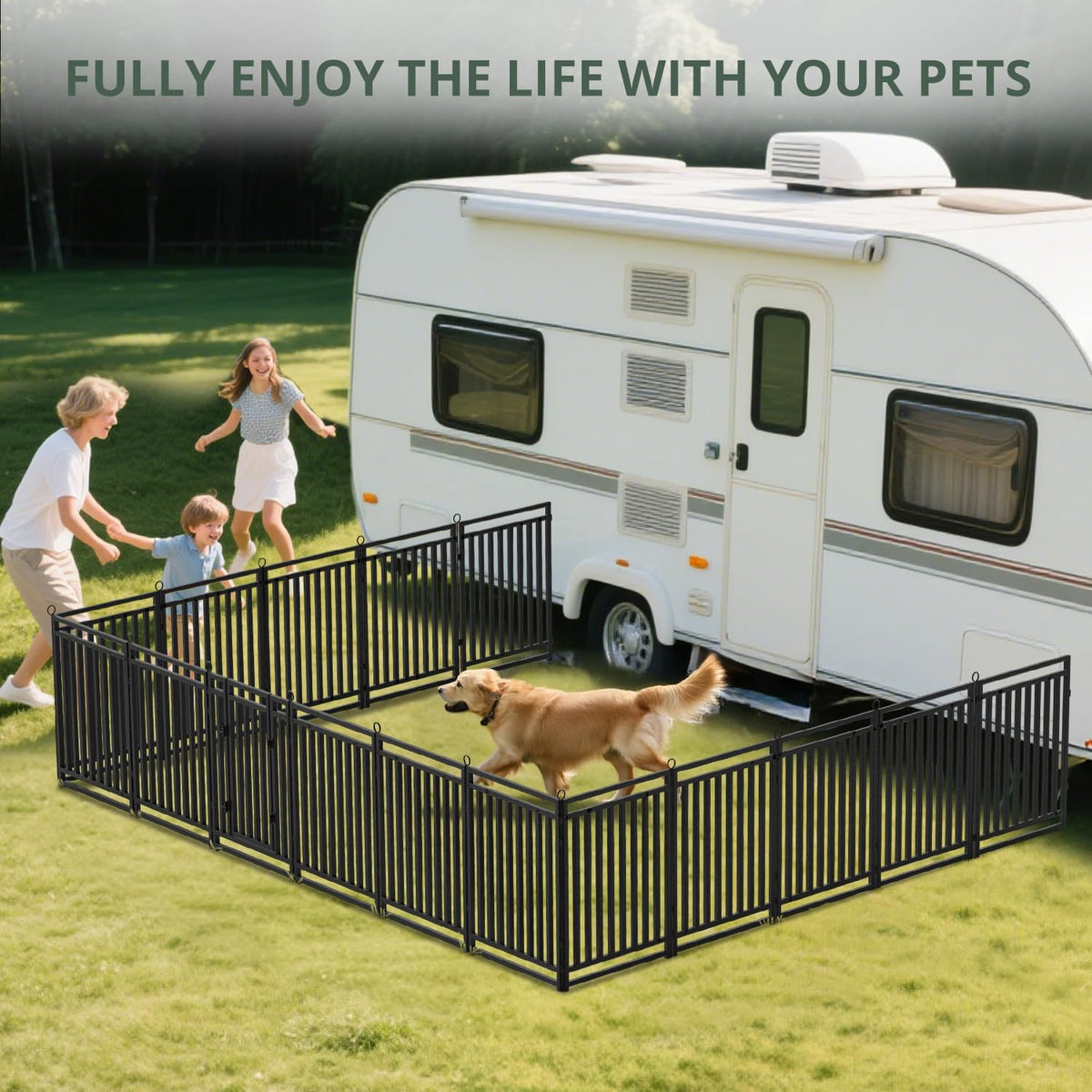 Heavy-Duty Outdoor Dog Fence & Playpen (Multiple Sizes)