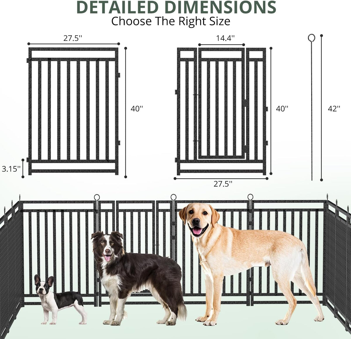 Heavy-Duty Outdoor Dog Fence & Playpen (Multiple Sizes)
